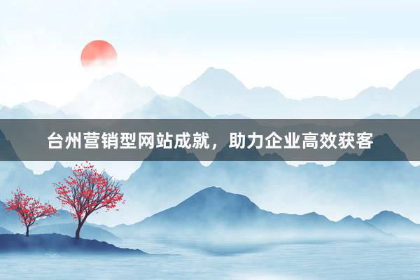 台州营销型网站成就，助力企业高效获客